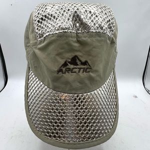 Arctic 100% Nylon Baseball Cap. Adjustable strap.  Gray Sikver